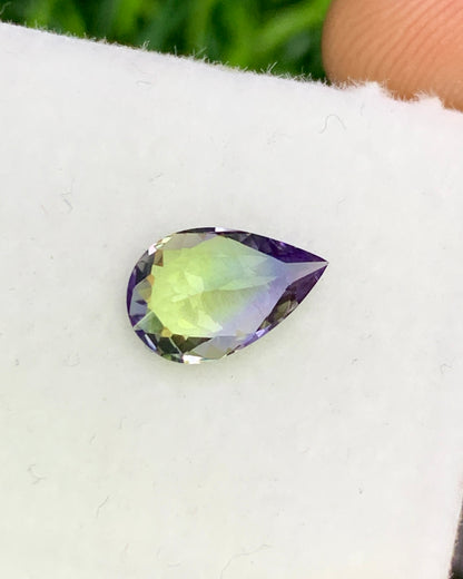 Natural Unheated Peacock Tanzanite 1.07 Carat 9x6 MM Pear Shape Faceted Gemstone