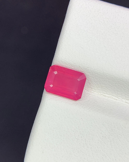 Natural Opalescent Red Spinel 1.41 Carat 7.3x5.4x3.4 MM Octagon Shape Faceted Gemstone