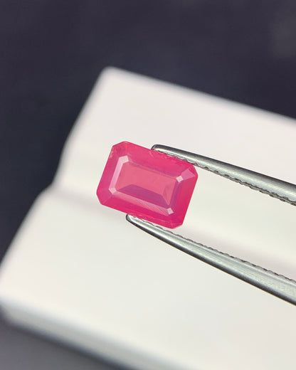 Natural Opalescent Red Spinel 1.41 Carat 7.3x5.4x3.4 MM Octagon Shape Faceted Gemstone