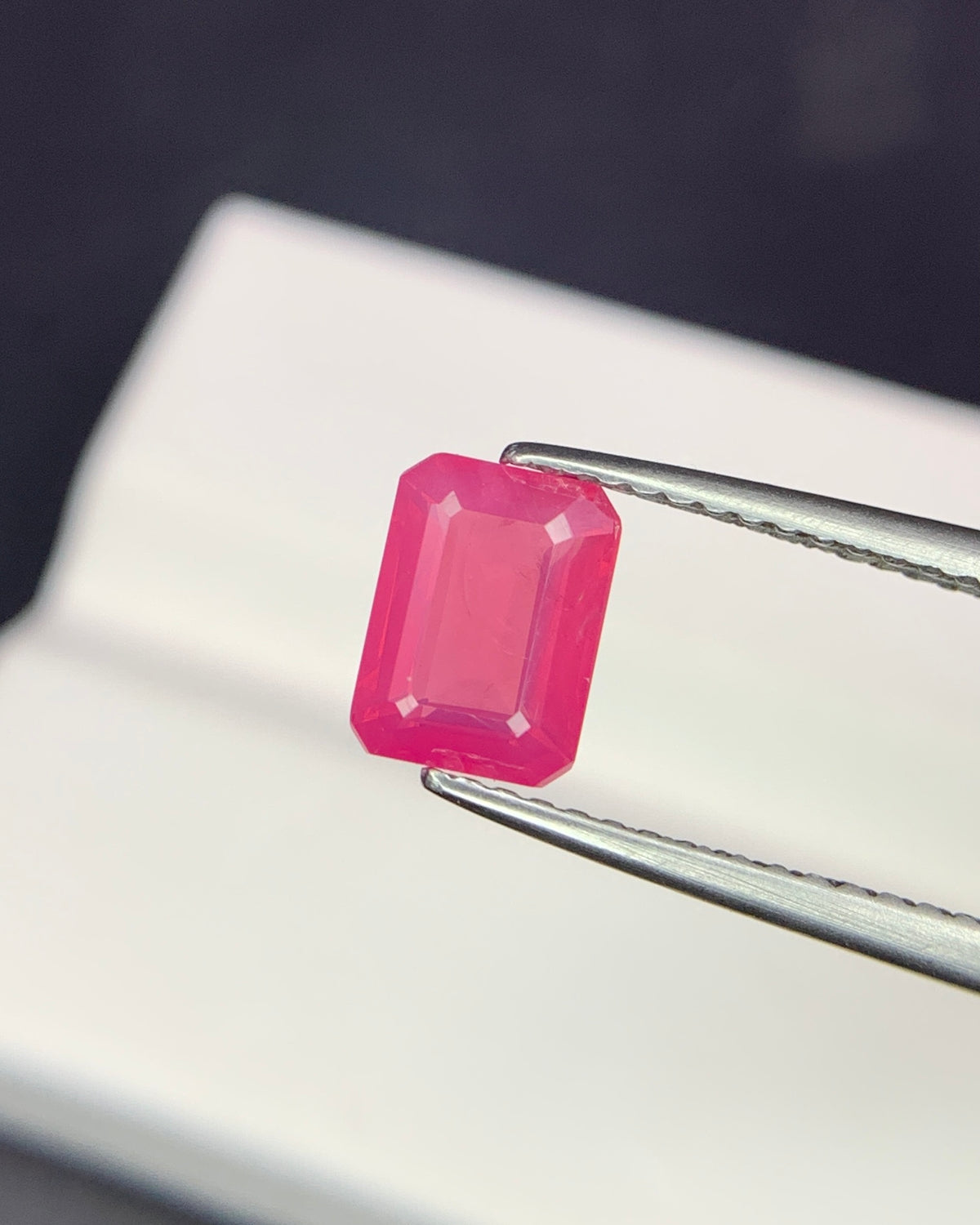 Natural Opalescent Red Spinel 1.41 Carat 7.3x5.4x3.4 MM Octagon Shape Faceted Gemstone