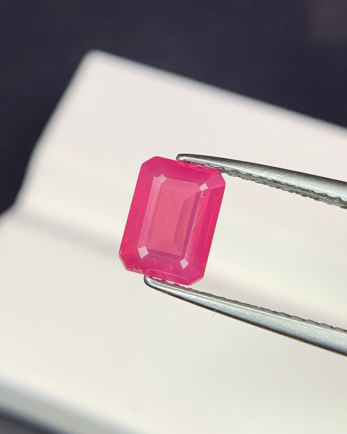 Natural Opalescent Red Spinel 1.41 Carat 7.3x5.4x3.4 MM Octagon Shape Faceted Gemstone