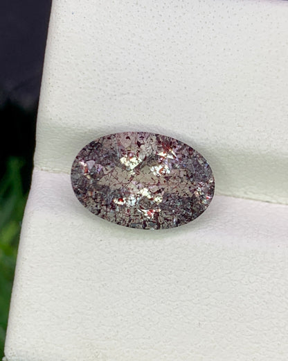 Natural Super Seven 3.09 Carat 12x8 MM Oval Shape Faceted Gemstone with 7 Crystals Healing Stone Seven Chakra Melody Stone