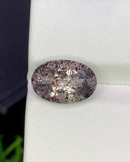 Natural Super Seven 3.09 Carat 12x8 MM Oval Shape Faceted Gemstone with 7 Crystals Healing Stone Seven Chakra Melody Stone