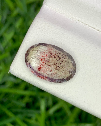 Natural Super Seven 2.17 Carat 11x7.4 MM Oval Shape Faceted Gemstone with 7 Crystals Healing Stone Seven Chakra Melody Stone