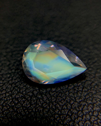 Natural Multi Fire Rainbow Moonstone 1.30 Carat 9.5x6.5 MM Pear Shape Faceted Gemstone