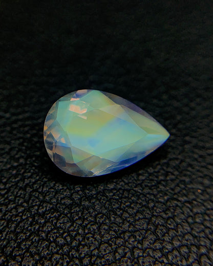Natural Multi Fire Rainbow Moonstone 1.30 Carat 9.5x6.5 MM Pear Shape Faceted Gemstone