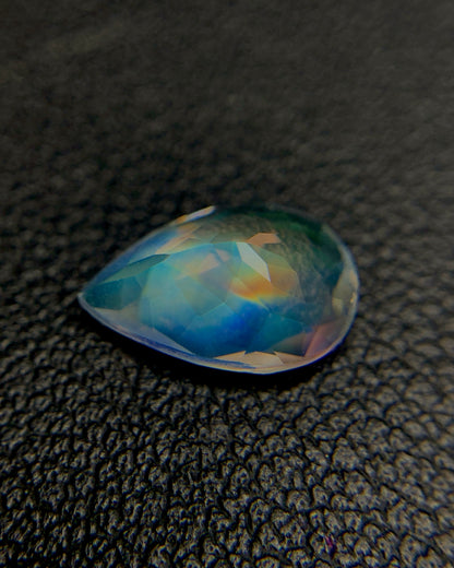 Natural Multi Fire Rainbow Moonstone 1.30 Carat 9.5x6.5 MM Pear Shape Faceted Gemstone