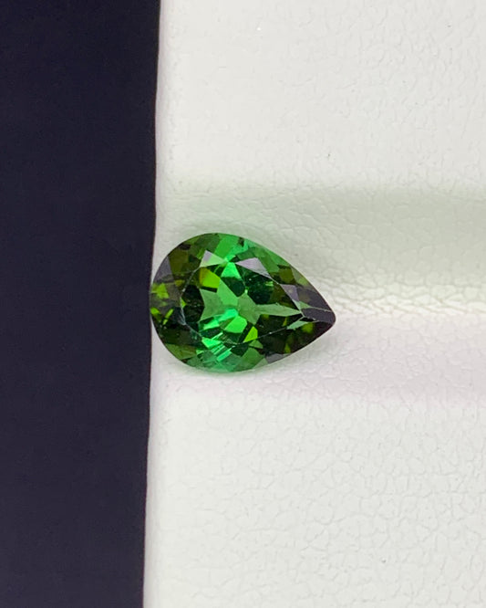 Natural Green Tourmaline 1.11 Carat 8x6 MM Pear Shape Faceted Gemstone 