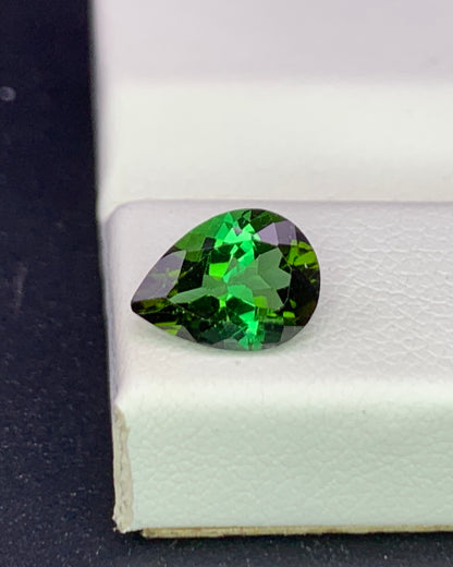 Natural Green Tourmaline 1.11 Carat 8x6 MM Pear Shape Faceted Gemstone 