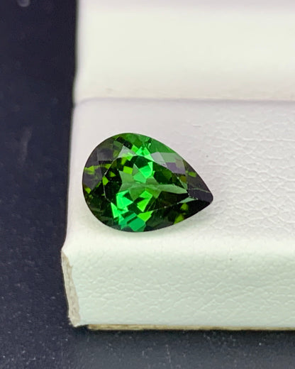 Natural Green Tourmaline 1.11 Carat 8x6 MM Pear Shape Faceted Gemstone 