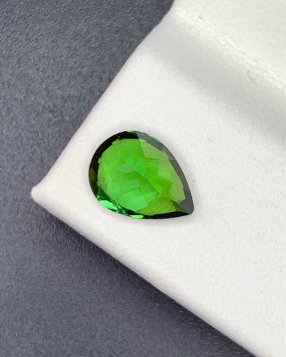 Natural Green Tourmaline 1.11 Carat 8x6 MM Pear Shape Faceted Gemstone 