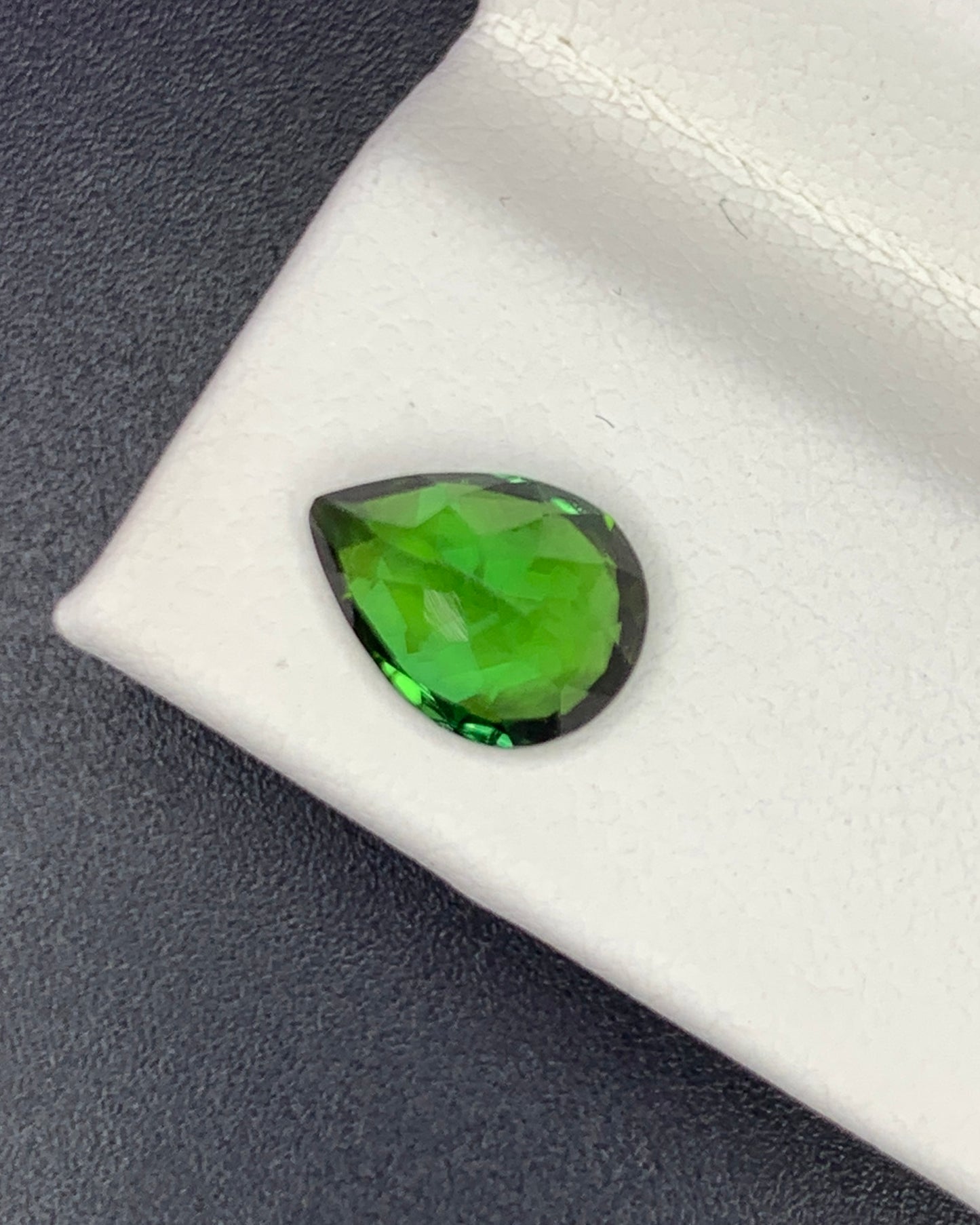 Natural Green Tourmaline 1.11 Carat 8x6 MM Pear Shape Faceted Gemstone 