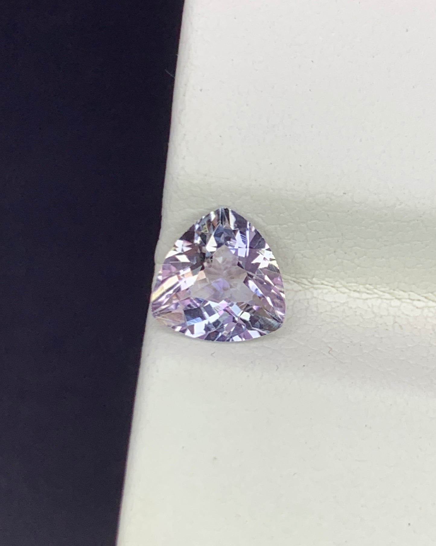 Natural Bi Color Unheated Tanzanite 1.06 Carat 6.9x6.9 MM Trillion Shape Faceted Gemstone