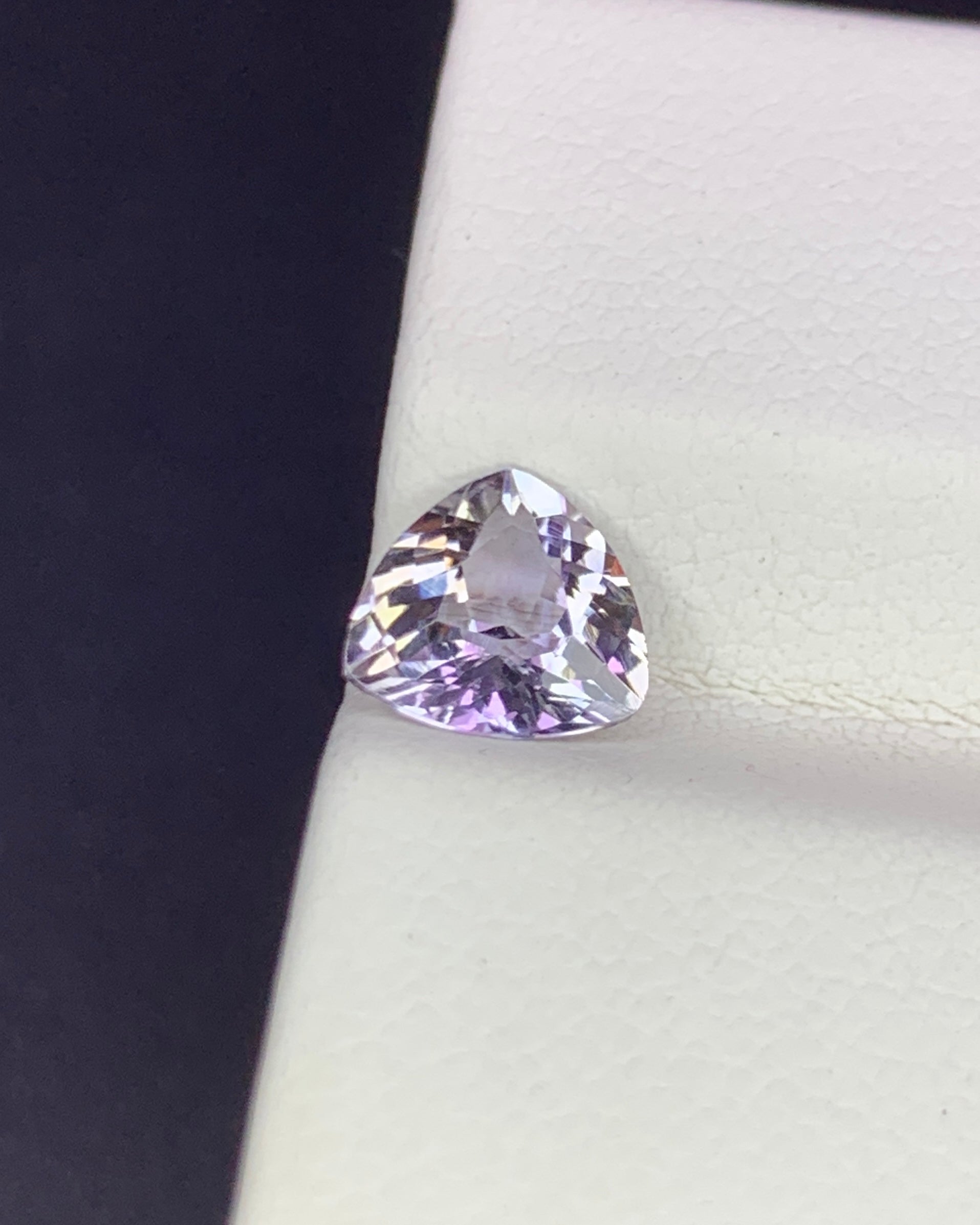 Natural Bi Color Unheated Tanzanite 1.06 Carat 6.9x6.9 MM Trillion Shape Faceted Gemstone