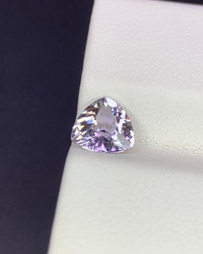 Natural Bi Color Unheated Tanzanite 1.06 Carat 6.9x6.9 MM Trillion Shape Faceted Gemstone