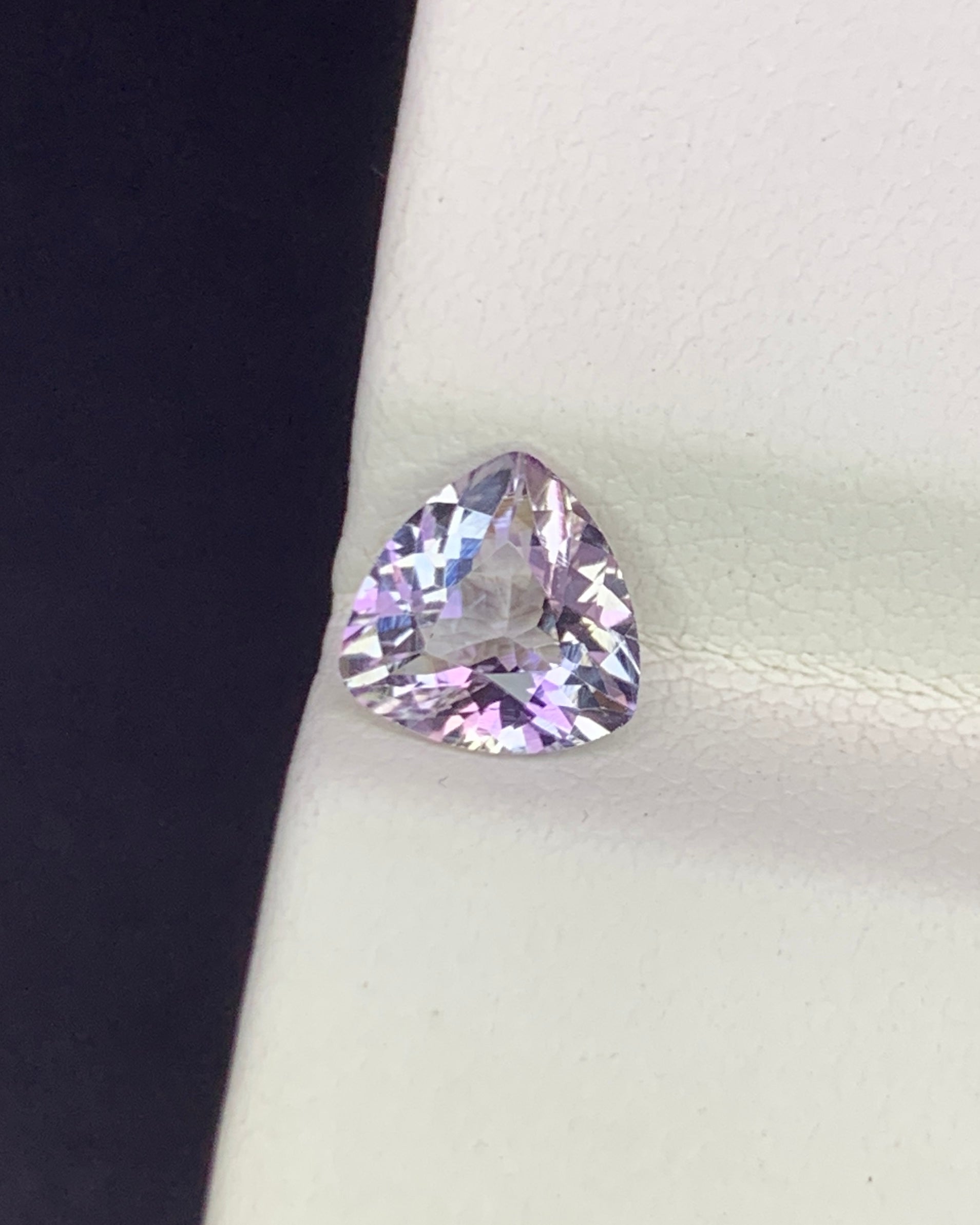 Natural Bi Color Unheated Tanzanite 1.06 Carat 6.9x6.9 MM Trillion Shape Faceted Gemstone