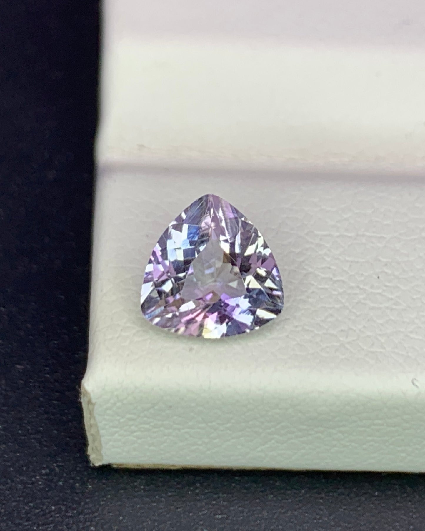Natural Bi Color Unheated Tanzanite 1.06 Carat 6.9x6.9 MM Trillion Shape Faceted Gemstone