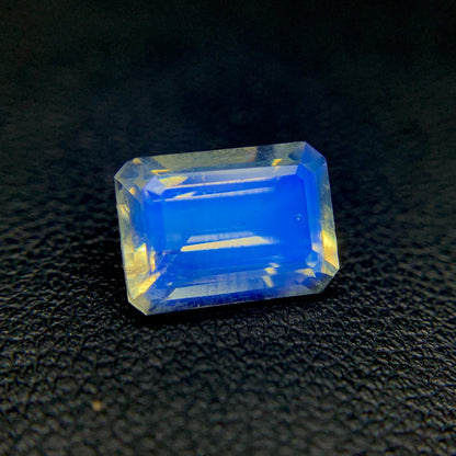 Natural Blue Fire Rainbow Moonstone 2.56 Carat 10x7.1 MM Octagon Shape Faceted Gemstone