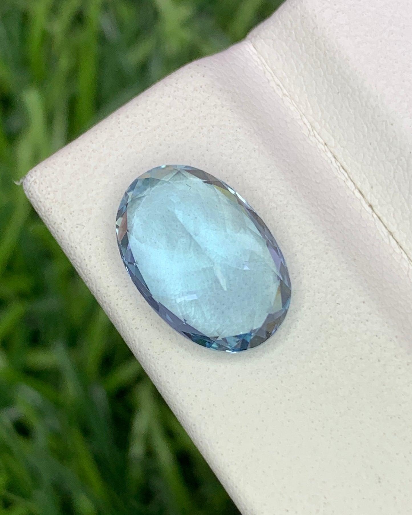 Natural Flawless Aquamarine 3.45 Carat 12x8 MM Oval Shape Faceted Gemstone