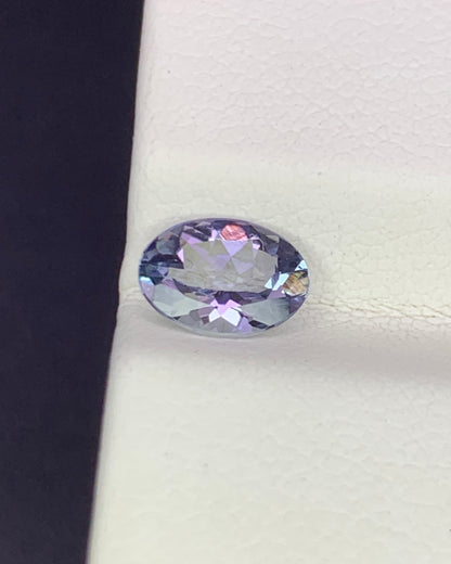 Natural Bi Color Tanzanite 0.92 Carat 7.5x5.5 MM Oval Shape Faceted Gemstone 