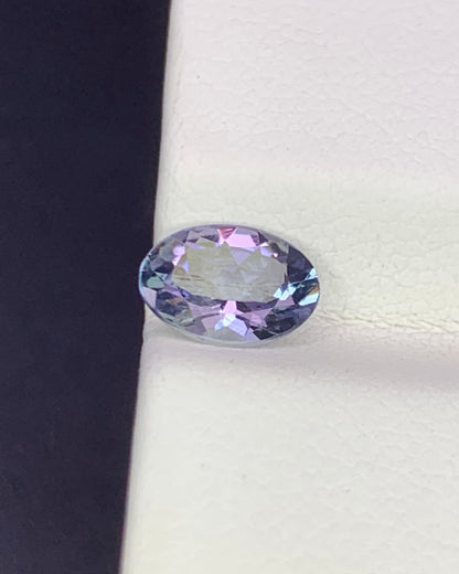 Natural Bi Color Tanzanite 0.92 Carat 7.5x5.5 MM Oval Shape Faceted Gemstone 