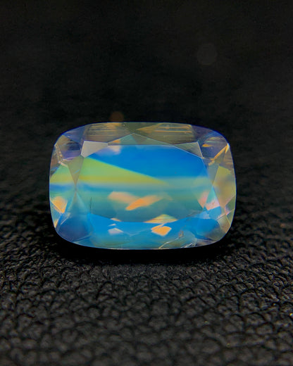 Natural Multi Fire Rainbow Moonstone 1.55 Carat 9x6.3 MM Cushion Shape Faceted Gemstone