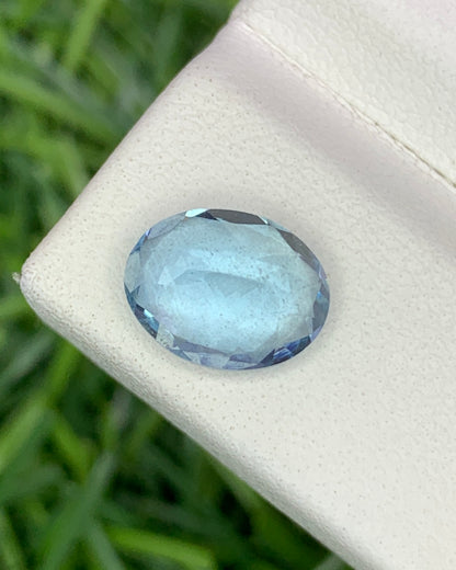 Natural Aquamarine 1.63 Carat 9x7 MM Oval Shape Faceted Gemstone