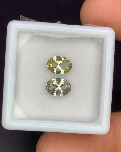 Natural Unheated Tanzanite Lot 1.56 Carat 7x5 MM Oval Shape Faceted Gemstone 2 Piece Lot