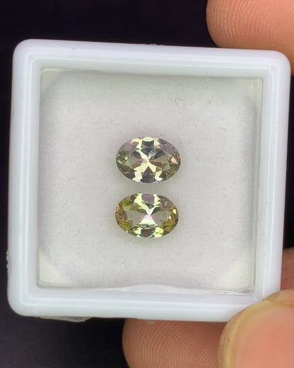 Natural Unheated Tanzanite Lot 1.56 Carat 7x5 MM Oval Shape Faceted Gemstone 2 Piece Lot