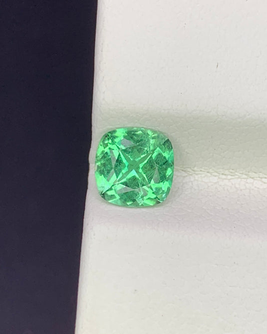 Natural Rare Vanadium Kornerupine 0.92 Carat 6.2x6.2 MM Cushion Shape Faceted Gemstone