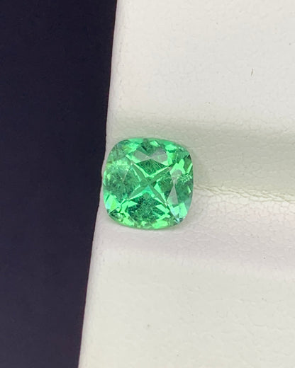 Natural Rare Vanadium Kornerupine 0.92 Carat 6.2x6.2 MM Cushion Shape Faceted Gemstone