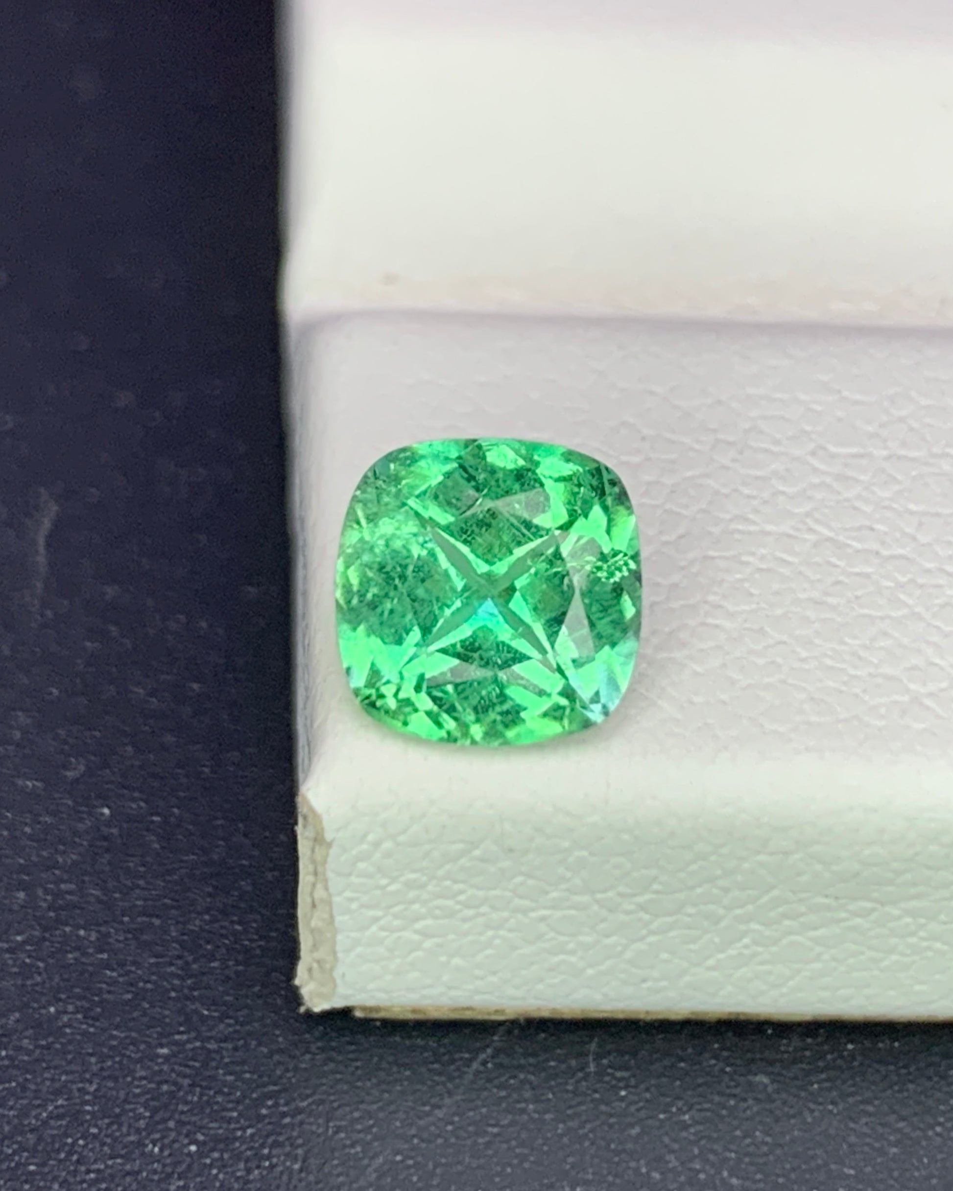 Natural Rare Vanadium Kornerupine 0.92 Carat 6.2x6.2 MM Cushion Shape Faceted Gemstone