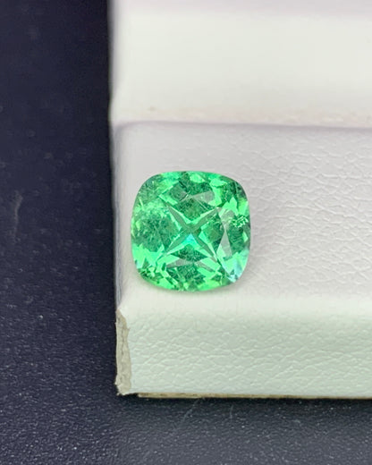 Natural Rare Vanadium Kornerupine 0.92 Carat 6.2x6.2 MM Cushion Shape Faceted Gemstone