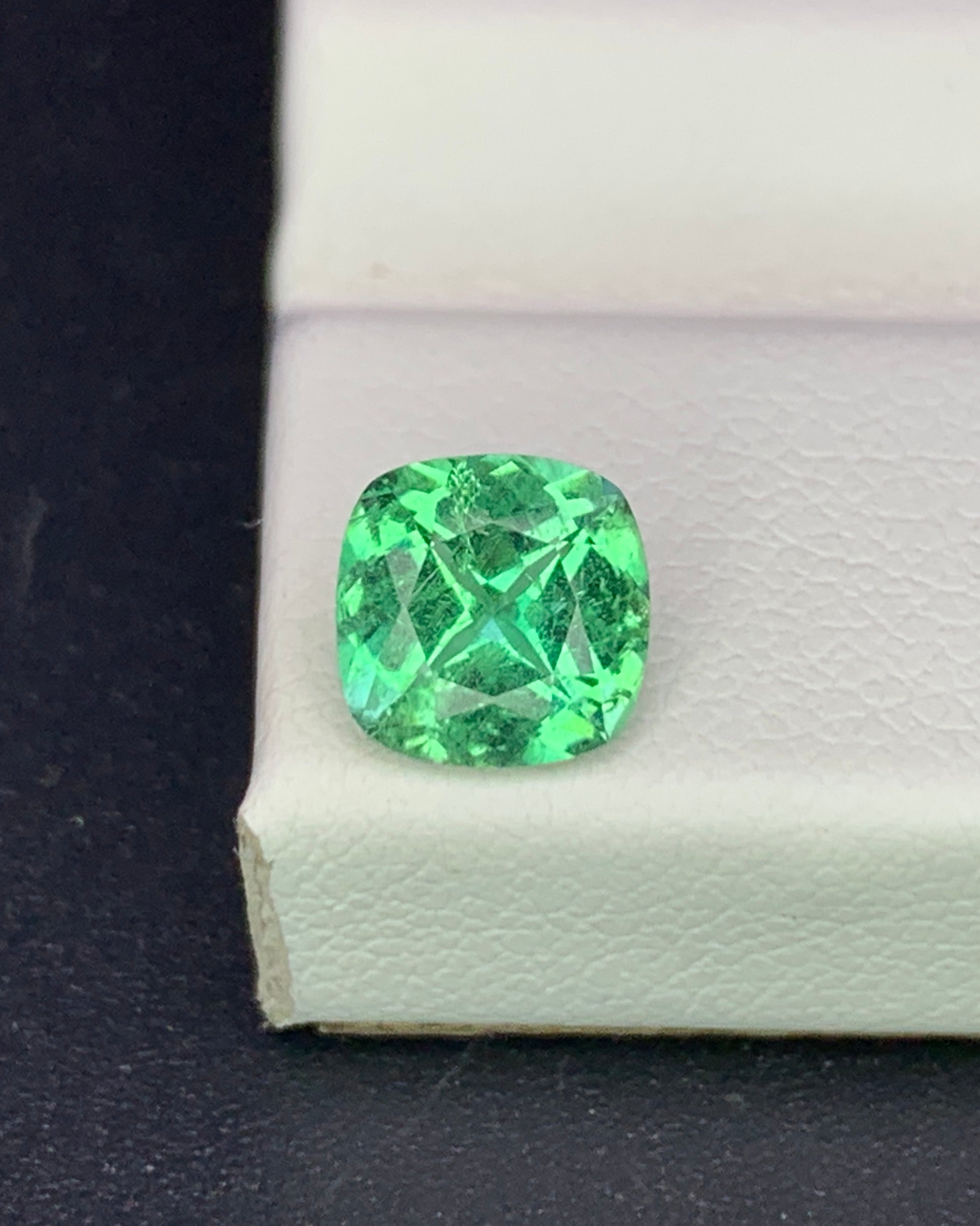 Natural Rare Vanadium Kornerupine 0.92 Carat 6.2x6.2 MM Cushion Shape Faceted Gemstone