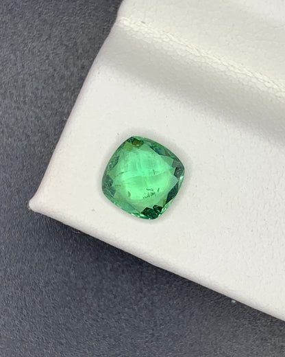 Natural Rare Vanadium Kornerupine 0.92 Carat 6.2x6.2 MM Cushion Shape Faceted Gemstone