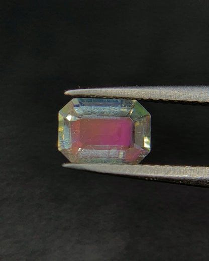 Natural Multi Fire Rainbow Moonstone 0.30 Carat 5.1x3.6 MM Octagon Shape Faceted Gemstone