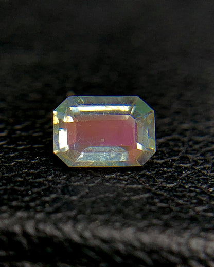 Natural Multi Fire Rainbow Moonstone 0.30 Carat 5.1x3.6 MM Octagon Shape Faceted Gemstone