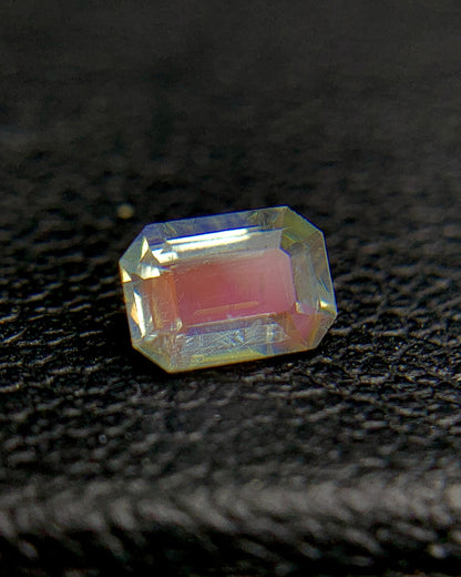 Natural Multi Fire Rainbow Moonstone 0.30 Carat 5.1x3.6 MM Octagon Shape Faceted Gemstone