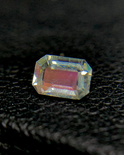 Natural Multi Fire Rainbow Moonstone 0.30 Carat 5.1x3.6 MM Octagon Shape Faceted Gemstone