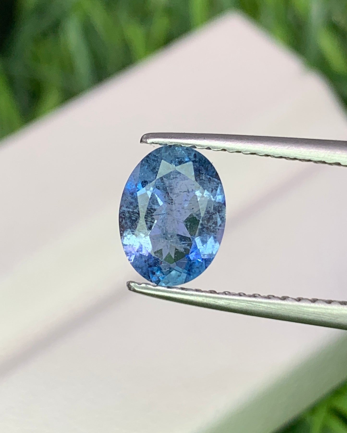 Natural Santa Maria Aquamarine 1.01 Carat 8x6 MM Oval Shape Faceted Gemstone