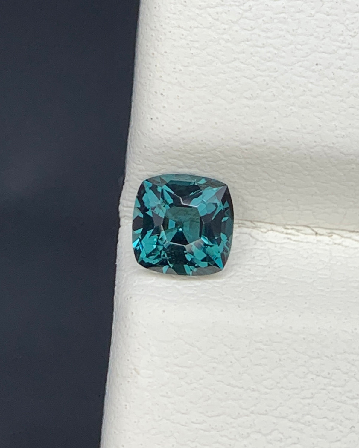 Natural Teal Blue Spinel 0.48 Carat 4.5x4.5 MM Cushion Shape Faceted Gemstone 