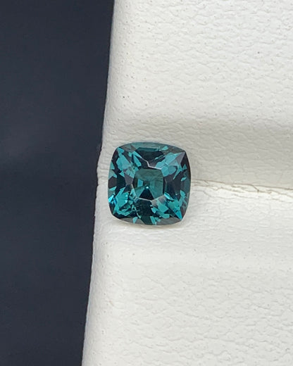 Natural Teal Blue Spinel 0.48 Carat 4.5x4.5 MM Cushion Shape Faceted Gemstone 