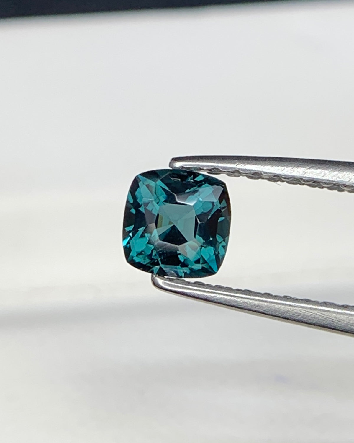 Natural Teal Blue Spinel 0.48 Carat 4.5x4.5 MM Cushion Shape Faceted Gemstone 