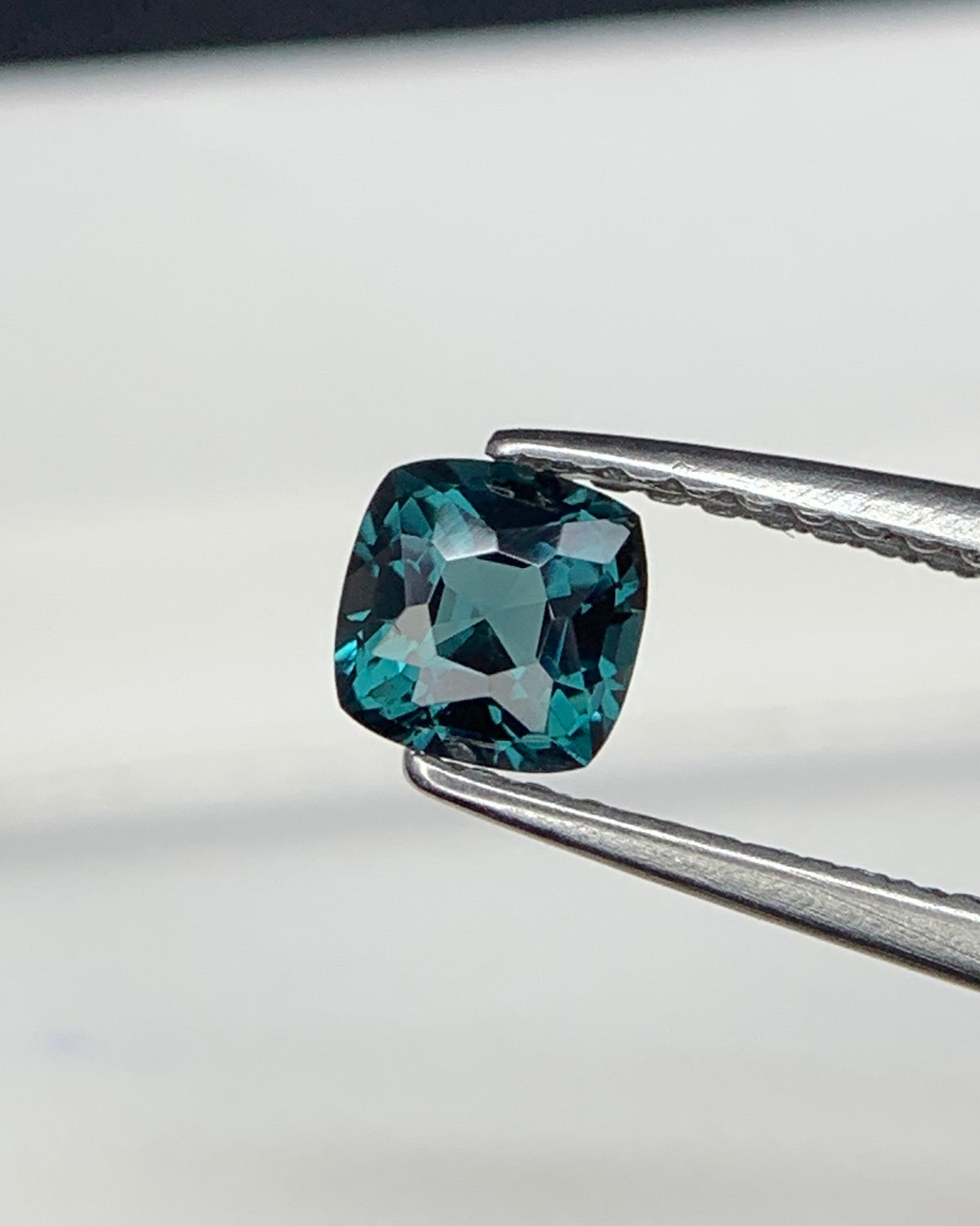 Natural Teal Blue Spinel 0.48 Carat 4.5x4.5 MM Cushion Shape Faceted Gemstone 
