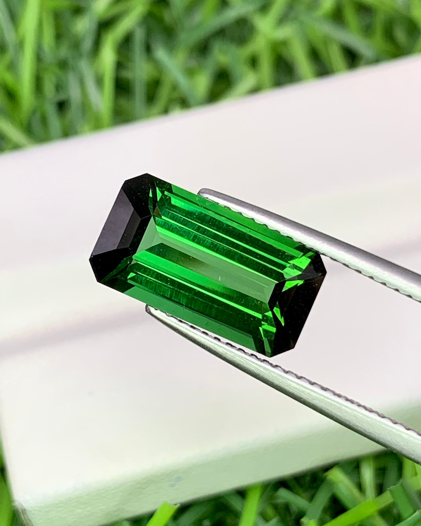 Natural Green Tourmaline 4.76 Carat 14x7.5 MM Octagon Shape Faceted Gemstone