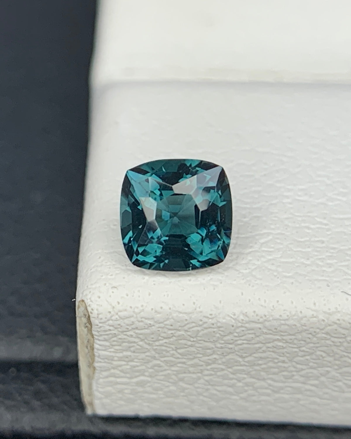 Natural Teal Blue Spinel 0.48 Carat 4.5x4.5 MM Cushion Shape Faceted Gemstone 