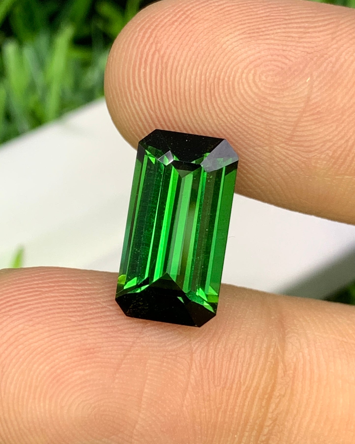 Natural Green Tourmaline 4.76 Carat 14x7.5 MM Octagon Shape Faceted Gemstone