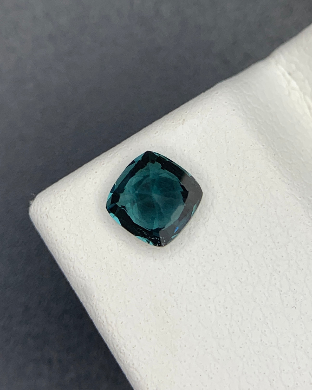 Natural Teal Blue Spinel 0.48 Carat 4.5x4.5 MM Cushion Shape Faceted Gemstone 