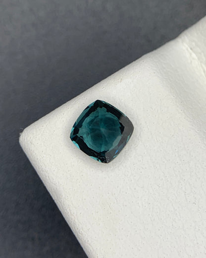 Natural Teal Blue Spinel 0.48 Carat 4.5x4.5 MM Cushion Shape Faceted Gemstone 