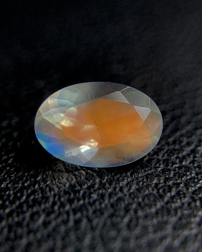 Natural Multi Fire Rainbow Moonstone 0.68 Carat 7x4.7 MM Oval Shape Faceted Gemstone